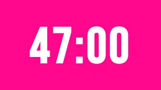 47 Minute Countdown Timer No Music With Alarm Clock At The End