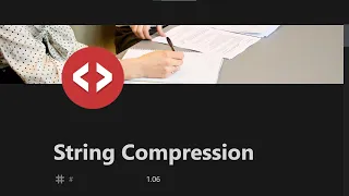 String Compression - Strings Arrays