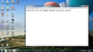 Very Simple Java Hello World program with Notepad and cmd