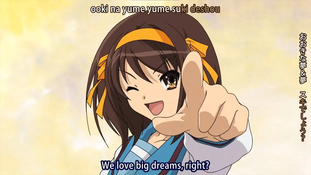 The Melancholy of Haruhi Suzumiya Ending - Hare Hare Yukai by Aya Hirano, Minori Chihara, Yuuko Goto The Melancholy of Haruhi Suzumiya Ending - Hare Hare Yukai by Aya Hirano, Minori Chihara, Yuuko Goto