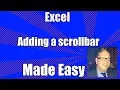 How to Add a Scrollbar Control in Excel - Insert Scroll Bar Form Control Tutorial