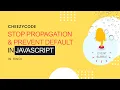 Event Bubbling in Javascript Hindi stoppropagation preventDefault Tutorial - CheezyCode