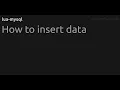 How to insert data - mysql