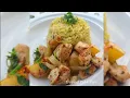 Pechugas de Pollo Encebolladas salteadas con Papas