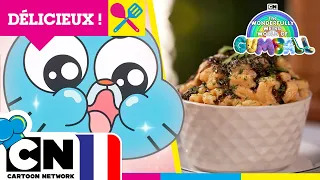 Macaronis au fromage et Salade de burger de Gumball 🥗 🧀 | CN Menu |  Les Recettes de Cartoon Network