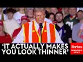 Lagu Trump Makes Crowd Laugh With Extended Riff About Wearing Trash Collector Vest To Rally In Green Bay