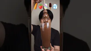 EATING RANDOM FOOD WITH CHOCOLATE Asmr Mukbang 
