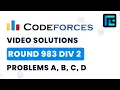 Codeforces Round 983 Div 2 Solutions - A to D by Gaurish Baliga TLE Eliminators