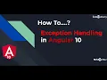 HINDI HOW TO Exception Handling in Angular 10 Using Rxjs Operator
