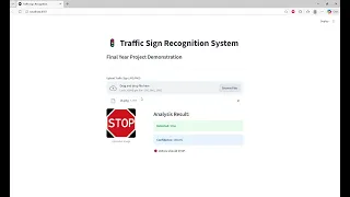 Traffic Sign Recognition using CNN Streamlit Final Year Project 2026 Source Code Download