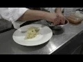Head Chef Francisco Araya preparing a pear dessert at restaurant Alegre in Valparaiso