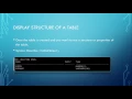 Display Structure of a Table Using Describe Command SQL Basics Tutorial 4