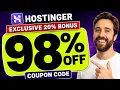 Hostinger Coupon Code 2026 HUGE SAVINGS Hostinger Promo Code EXTRA 20 Hostinger Discount Code