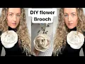 How to make flower brooch Flower Brooch diy tutorial DIY rose flower fashion style Anita Benko