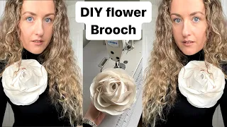 How to make flower brooch Flower Brooch diy tutorial DIY rose flower fashion style Anita Benko