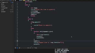 Implement a stack using a single queue in C