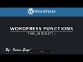 Wordpress Function how to display widget in your theme the widget function