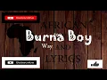 <span style="color:#3D90F0;font-weight:bold;font-style:italic">Burna</span> <span style="color:#3D90F0;font-weight:bold;font-style:italic">Boy</span> - <span style="color:#3D90F0;font-weight:bold;font-style:italic">Way</span> <span style="color:#3D90F0;font-weight:bold;font-style:italic">too</span> <span style="color:#3D90F0;font-weight:bold;font-style:italic">big</span> (Lyrics Video)