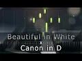 Lagu Beautiful in White x Canon in D | Riyandi Kusuma | Piano Cover | Piano Tutorial