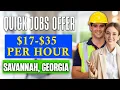 Best Quick Jobs in Savannah Georgia HIRING IMMEDIATELY