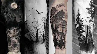Men Forest Tattoos Sleeve Design Forest Arm Tattoo Sleeve Design Most Attractive Forest Tattoo