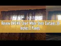 Review OWENIE Short White Sheer Curtains 36 Inches 2 Panels Set - Kitchen Tiers Valances Curtains Li