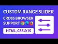 Custom range slider with HTML CSS Javascript Cross browser range slider
