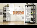 REIBII Metal Kitchen Bakers Rack With Wheels 5 Tier Rolling Microwave Stand Cart