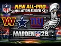 My NEW Updated All Pro Simulation Slider Set - The Last One for Madden NFL 26
