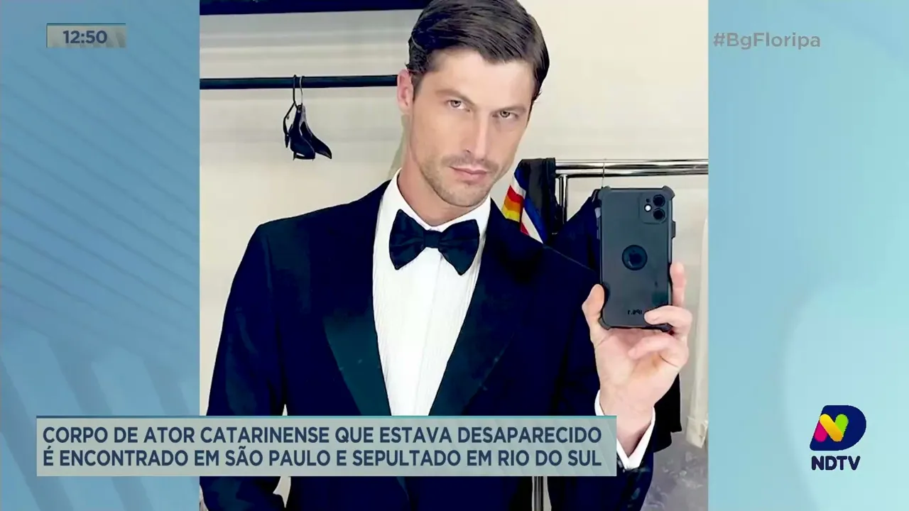 Corpo de ator catarinense que estava desaparecido é encontrado em SP e sepultado em Rio do Sul