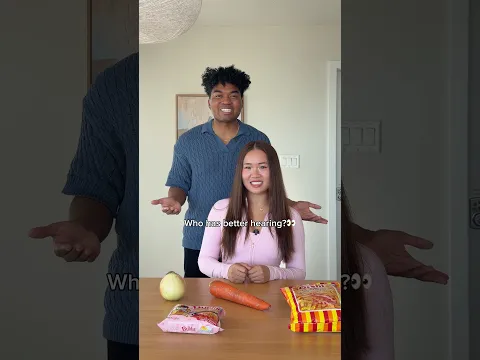 Who has better hearing🤫 #couple #couples #couplecomedy #funny #funnyvideo #comedy #game #foodie
