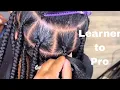 How to make KNOTLESS BRAIDS for visual learners BEGINNER FRIENDLY VERY detailed
