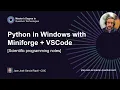 Minimal Python environment in Windows with Miniforge and VSCode