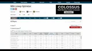 NBA Lineup Optimizer - DraftKings FanDuel Lineup NBA Lineup Generator