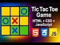Tic Tac Toe Game Using HTML CSS JavaScript Beginner Project Tutorial in Hindi