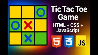Tic Tac Toe Game Using HTML CSS JavaScript Beginner Project Tutorial in Hindi