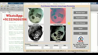 Matlab Project on Fruit Disease Detection Using Image Processing Full Source Code
