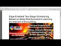 Edge Enabled Two Stage Scheduling Based on Deep Reinforcement Learning for Internet of Everything