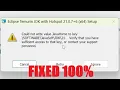 Could not write value JavaHome to key SOFTWARE JavaSoft JDK 21 How to fix this
