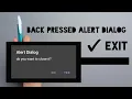 Create Alert Dialog Box in Android Studio Exit Dialog Android