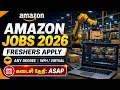 Amazon Work From Home Recruitment 2026 Freshers Apply WFH Jobs Virtual Jobs TAMIL