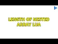 Length of nested array lua