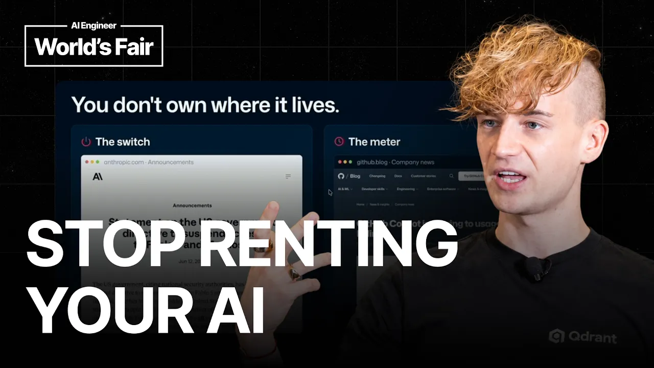 Stop Renting Your AI's Memory — Dylan Couzon, Qdrant: video thumbnail