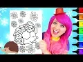 Coloring A Cute Hedgehog Winter Coloring Page Prismacolor Paint Markers KiMMi THE CLOWN