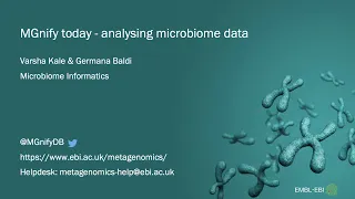 MGnify today analysing microbiome data