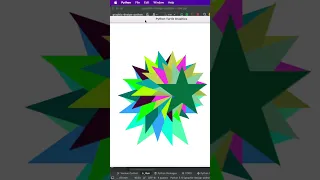 Draw Colourful Star Pattern in Turtle - Python