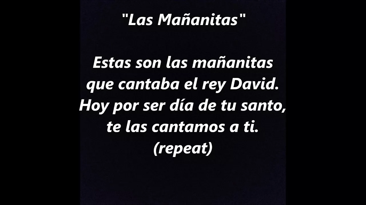 Las Mananitas Birthday Karaoke Instrumental Backing Track Lyrics Words text Mexican Sing Along Song Las Mananitas Birthday Karaoke Instrumental Backing Track Lyrics Words text Mexican Sing Along Song