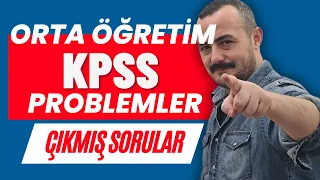 Orta Öğretim KPSS Matematik Çıkmış Sorular Problemler