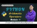 Lecture 4 Arithmetic Operators by Ashish Asthana