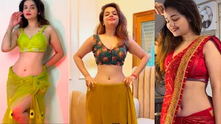 neha chauhan wearing beautiful saree fashion show actress saree photoshoot looks video